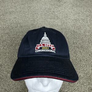 U.S. Open 2011 Congressional Championship Hat Mens OS USGA Member Blue Baseball